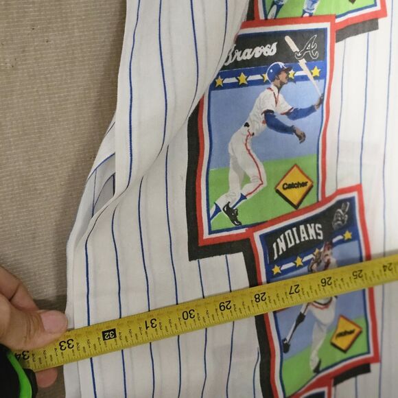 Vintage Baseball Cards Flat Bedsheet Twin Size 92" x 66" 80s 90s MLB Collectors - Picture 10 of 11